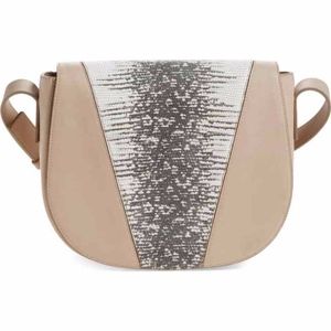 NWT $325 ~FACTORY WRAPPED~ VINCE 'Modern V' Lizard Embossed Leather Crossbody!